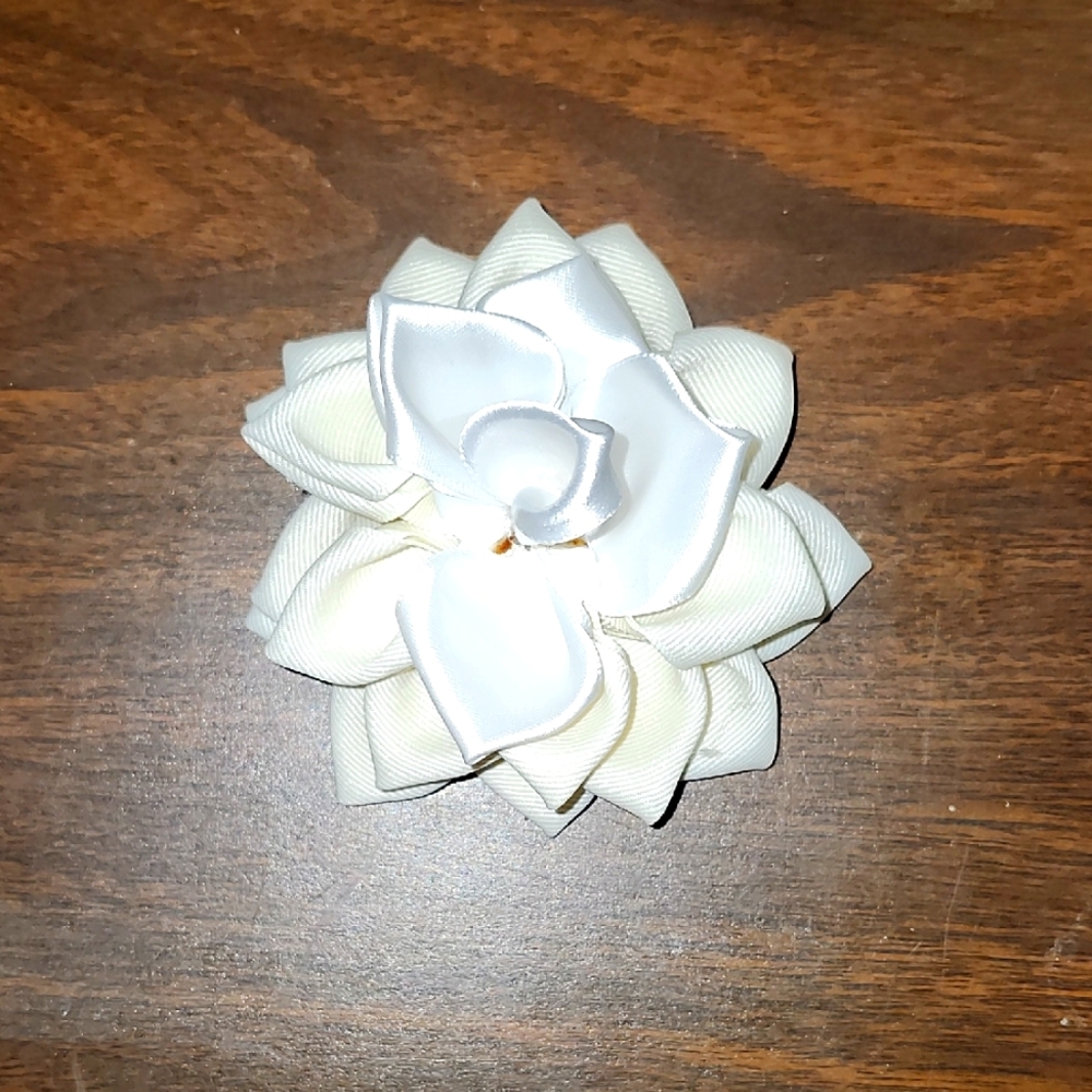 Homemade Ribbon Dahlia